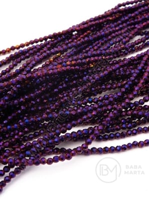 Mărgele de hematit fațetate, nemagnetice ~2mm ~39cm ~200 buc 1 buc 352590