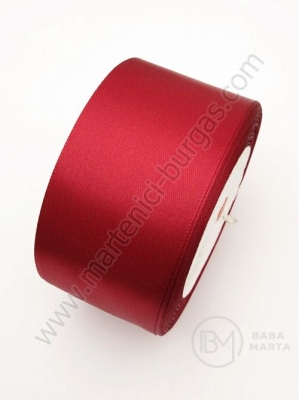Panglică satinată 50mm bordo ~22 metri 451495