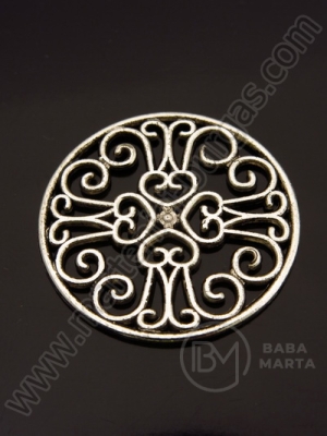 Element de conectare metalic 28mm argintiu 1 bucata 308290