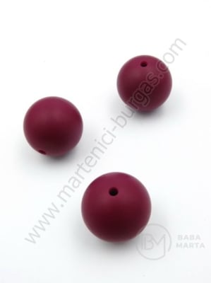 Bilă de mărgele din silicon cu gaură de 20 mm, 2 mm, 1 paquet, 2 pc. 317111