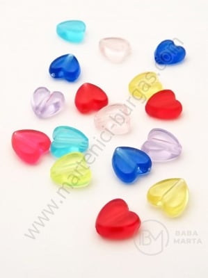 Inimă colorată 8,5x4mm 1 pachet 40g ~230 buc 311981