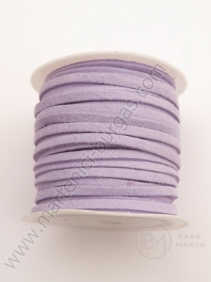 Panglică din piele întoarsă naturală 3x1.5mm violet 5 meters 421064