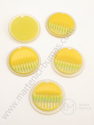 Pendant din rășină 25.5mm gaură 2mm 10 buc 311563