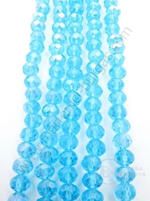 Șir de cristale 6x4.5mm curcubeu albastru 42cm ~90 buc 342263