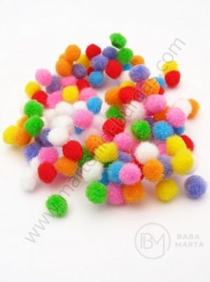 Pompom 8mm MIX 1 pachet 100 buc 461454