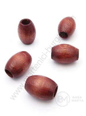 Cilindru din lemn maro 18x14mm gaură 7mm 1 pack 40g ~38buc 321276
