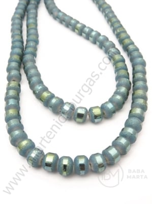 Şir de mărgele cristaline 5,5x6,5mm galvanizat 1 buc ~100 buc ~54 cm 342383