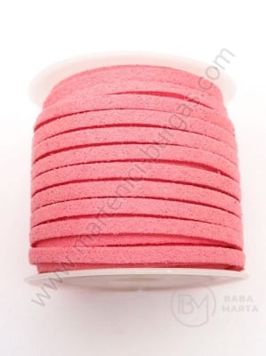 Panglică din piele întoarsă naturală 3x1.5mm 5 metri 421175