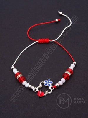Margele metallice Martenitsa si cristale 1 pachet 12 buc 104586