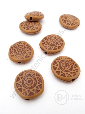 Mărgele 18x5mm imitație lemn gaură 2mm 1 pachet 40g ~30 buc 312670