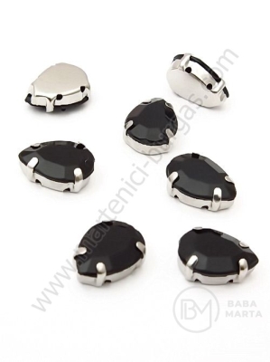 Pietrică acrilică 10x14mm neagră în coș metalic 1 pachet 10 buc 151502