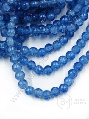 Mărgele de sticlă 6mm gaură crăpată 1.3mm 80cm ~140 buc 1 buc 343871