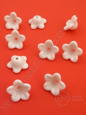 Floare 12.5x6mm gaură albă 1.5mm 1 pachet 40g ~160 buc 311857