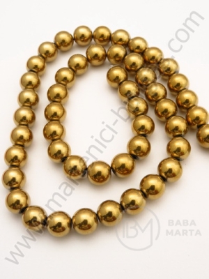 Mărgele de hematit 8mm aur nemagnetic ~53 buc 1 buc 351332