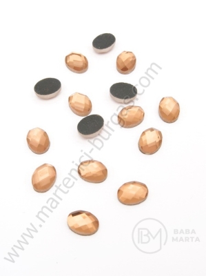 Pahar oval 6x8mm auriu pentru lipici hot 1 pachet 20 buc 151400