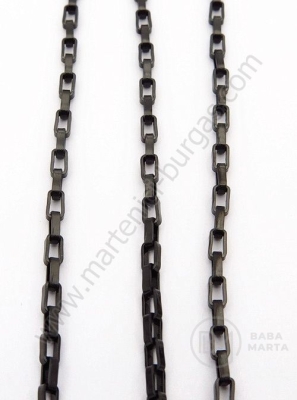 Lanț din steel 4x2x1mm color neagră 1 metru 302164