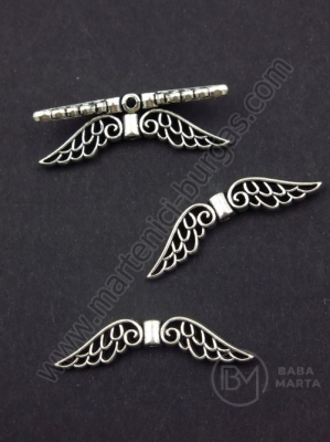 Mărgele metallice aripioare 30x7.5x3mm 1 pachet 10 buc 306847
