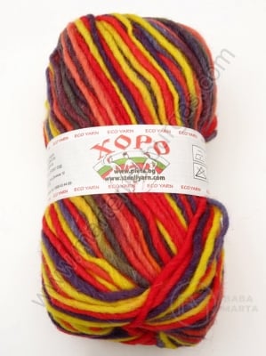 Fir HORO colorat 100% lână 100g ~130 metri 431209