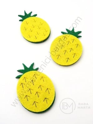 Fetru cu ananas 50x33mm 1 pachet 10 bucati 181923