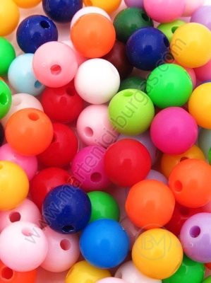 Bilă 10mm colorată gaură 2.5mm 1 paquet 40g ~89 buc 312466