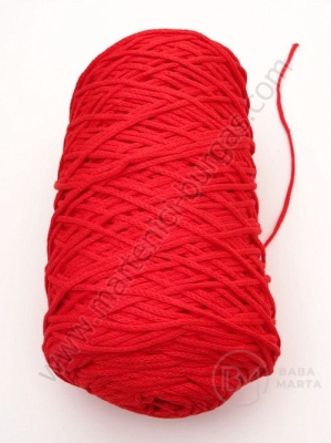 Macrame 3mm roșu 80% bumbac, 20% poliester 200g ~220 metri 431323