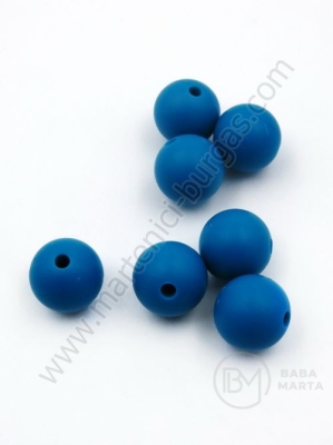 Bilă de mărgele din silicon 12mm gaură 1.5mm 1 paquet 5 buc 317040