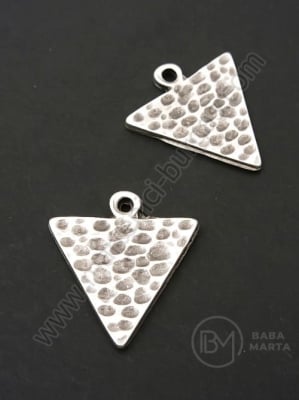 Pandantiv metalic 25x23mm culoare argintie gaură 2mm 1 pachet 5 buc 306391