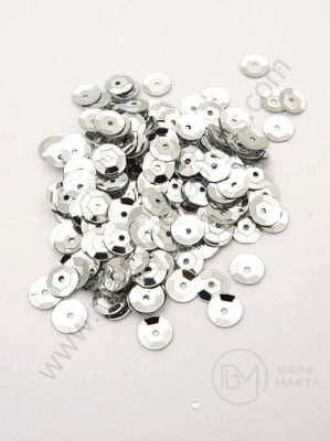 Paiete rotunde 6~7x0.5mm culoare argintie 1 pachet 20g ~1700 buc 161031