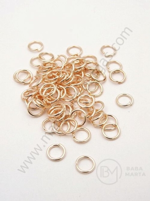 Inel metalic 5x0.7mm culoare auriu roz 1 pachet 200 buc 302131