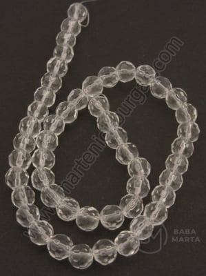 Mărgele de sticlă 6mm transparente fațăt ~50 bucăți 1 bucată 343300