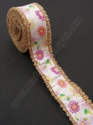 Bandă de pânză de sac cu bandă textilă width 25mm - length ~2 meters 1 rollă 462050