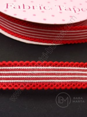 Bandă adezivă din poliester 13mm roșie 1 rolă ~1,82 metri 451354