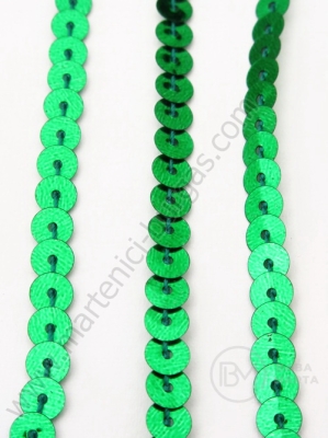 Panglică cu paiete 6mm verde 1 metru 411133