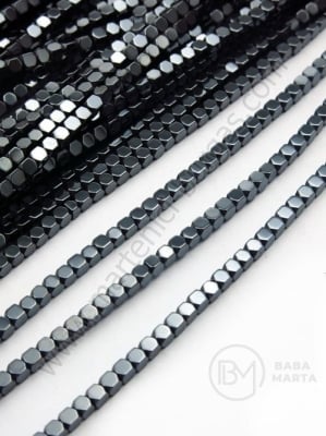 Cub de hematit 2mm, gaură nemagnetică 1mm ~180 bucăți ~40cm 1 greutate 353142