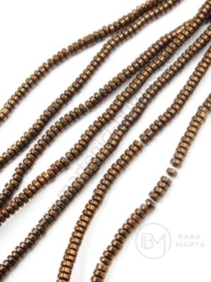 Disc de hematit 2x1mm gaură 0.7mm ~450 buc ~40cm 1 buc 353191
