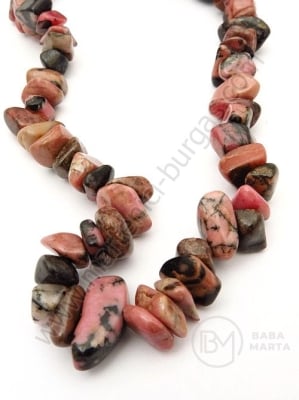 Piatră naturală Rodonit 8-12mm 85cm 1 buc 355195