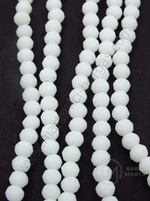 Șir de cristale 4x3mm alb solid 1 brad 41cm ~120 buc 342064