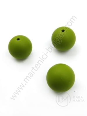 Bilă de mărgele din silicon cu gaură de 20 mm, 2 mm, 1 paquet, 2 pc. 317119