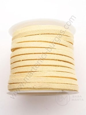 Panglică din piele întoarsă naturală 3x1.5mm 5 metri 421178