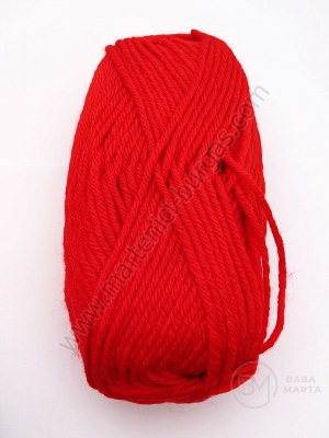 Fir roșu 25% lână 75% acril Nako Sport Wool 100g ~120 metri 431384