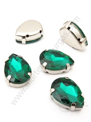 Placă de sticlă (cristal) 13x18mm verde în cutie metalică 1 pachet 2 buc 151542