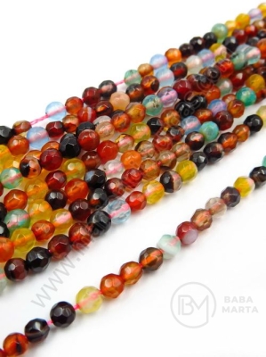 Agat ~ bilă fațetă de 4 mm ~ 92 bucăți 1 buc 352606