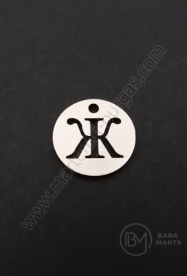 Pandantiv litera G oțel 13x1mm gaură 1.5mm 1 buc 305573