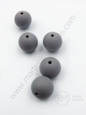 Bilă de mărgele din silicon 15mm gaură 2mm 1 paquet 5 buc 317078
