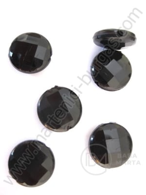 Figurină neagră 15mm gaură 1mm 40g ~49buc 311485