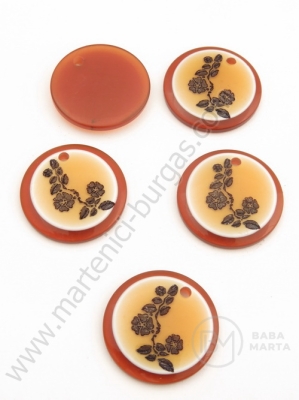 Pendant din rășină 25.5mm gaură 2mm 10 buc 311557