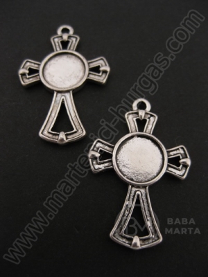 Pandantiv metalic 30x21mm argint 1 buc 308002