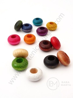 Șaibă din lemn 13~14 x ~7mm gaură colorată 5.5mm 1 paquet 50 buc 321202