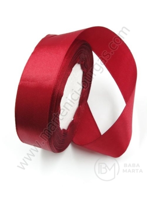 Panglică satinată 25mm bordo 1 rollă ~22 metri 451654