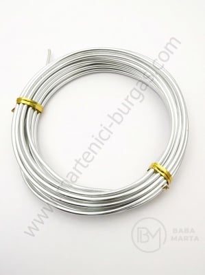 Sârmă de aluminiu 2,5 mm culoare argintie 1 pachet ~5 metri 141211